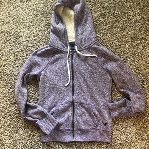 Heather Purple Zip Up Hoodie